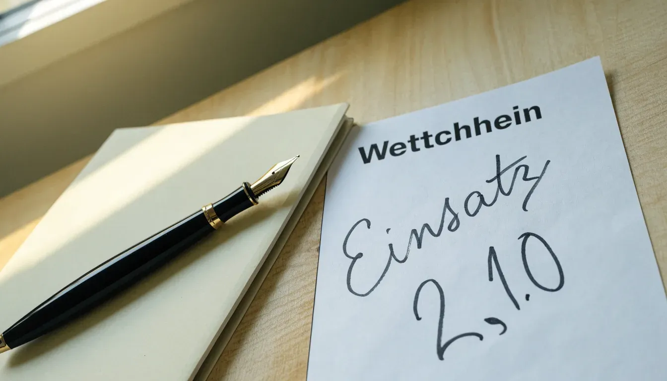 Ein geschlossener Ordner und eine Füllfeder liegen auf einem hellen Schreibtisch neben einem Fenster, Morgenlicht, kein Text erkennbar.